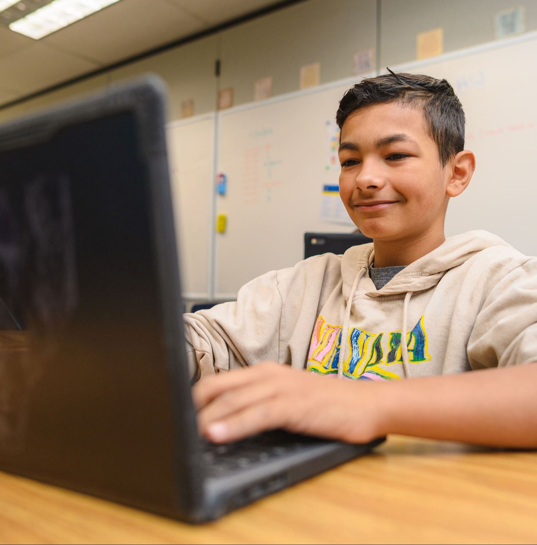 Student at laptop computer