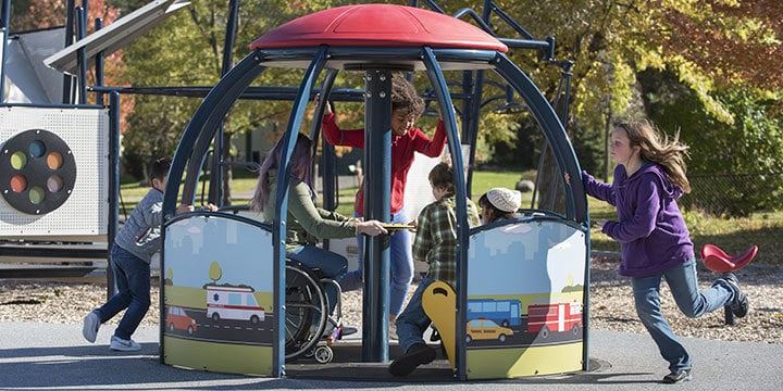 We-go-round playground equipment