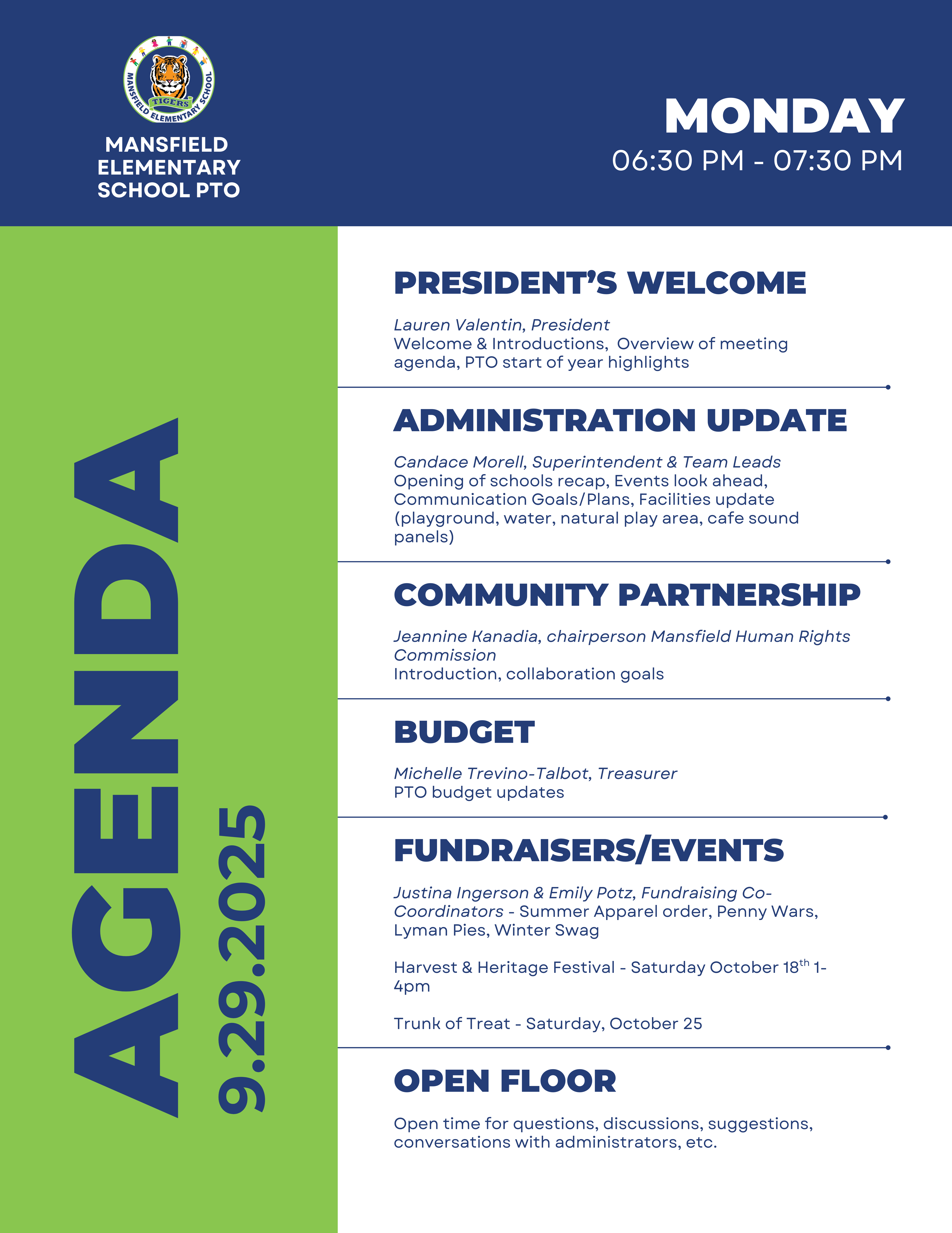 MES 9-29-25 Community Meeting Agenda