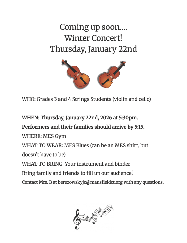 MES Strings Concert Flyer 01.22.2026