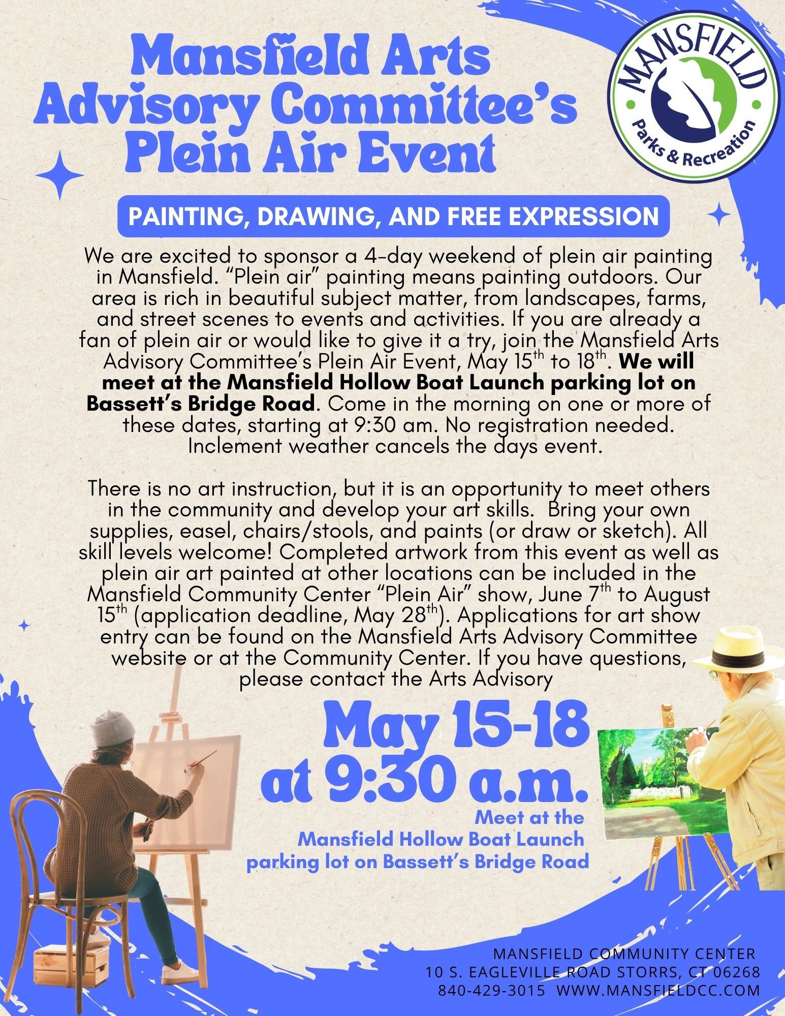 Mansfield Arts Advisory Committees  Plein Air Event Spring 2026