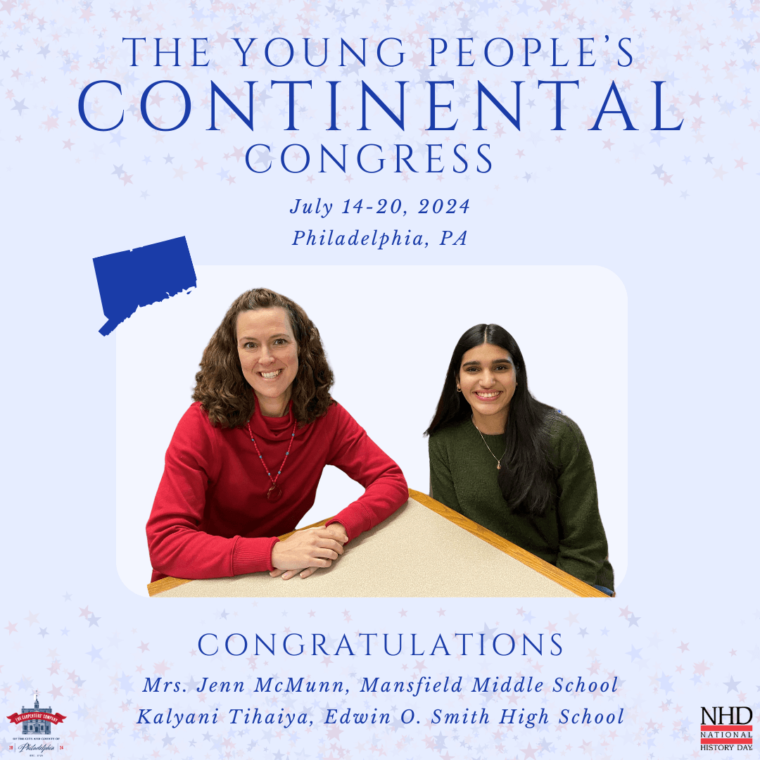 Jenn McMunn and Kalayani Tihaiya will represent CT at Young People's Continental Congress