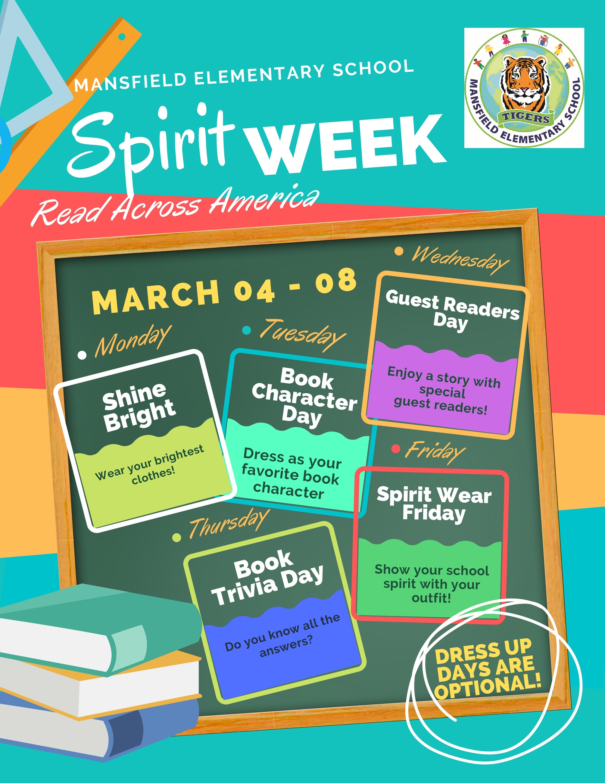 MES Spirit Week Read Across America 03.04.2024-03.08.2024