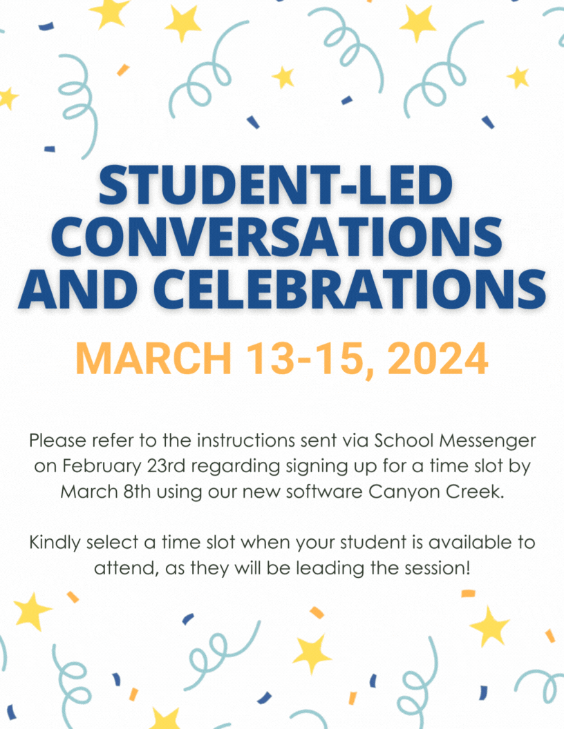 MES Student-Led Conversations and Celebrations 03.13-15.2024