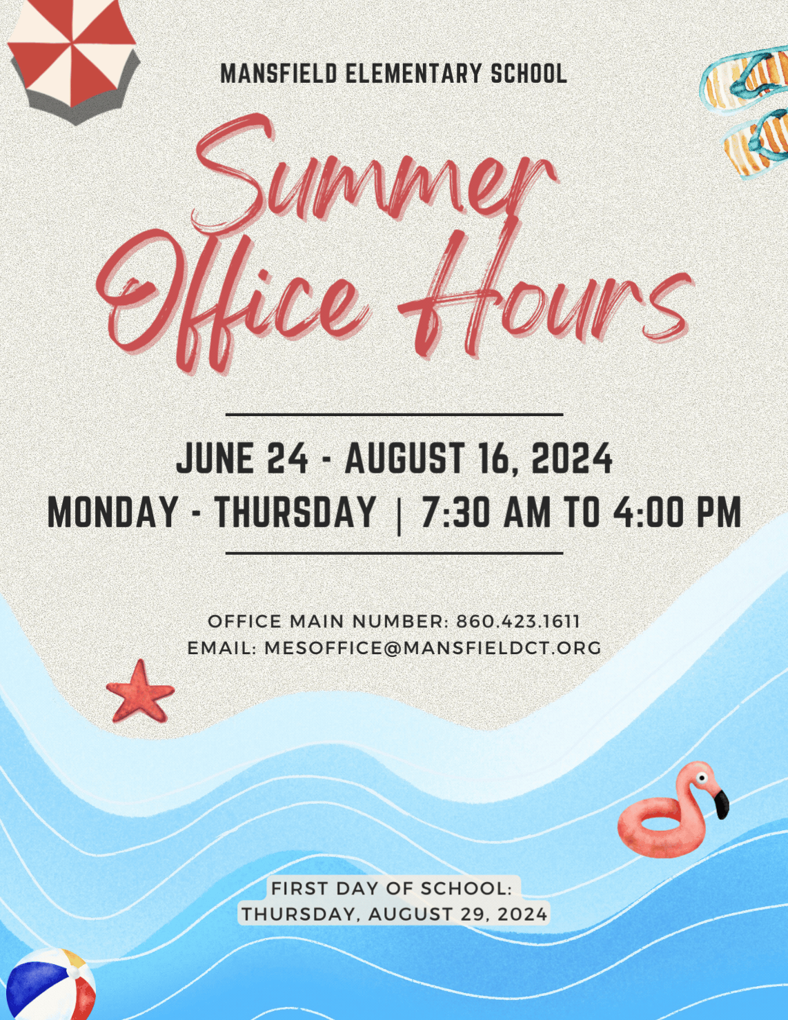 MES Summer Office Hours Flyer 2024