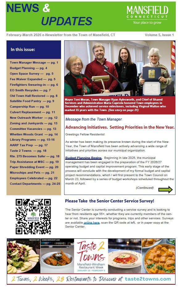 full cover of feb-mar 2026 e-newsletter-Mansfield
