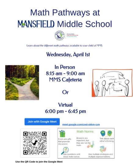 April 1 flyer Math Pathways sessions